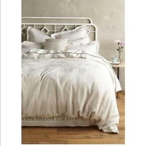 Anthropologie Soft Washed Linen Duvet QUEEN